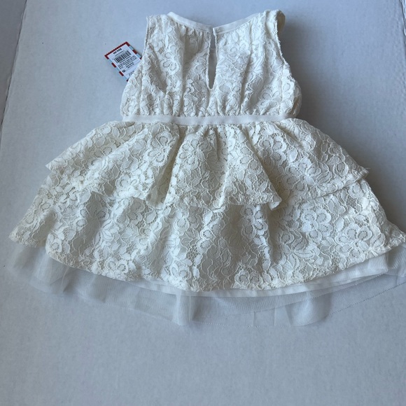 Cat & Jack Infant girls Sz 12 mo, Cream Lace, sleeveless, 2 piece dress NWT - Picture 6 of 10